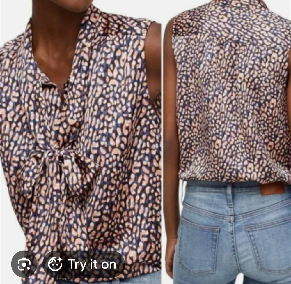 J. Crew 365 Tie Neck Blouse
